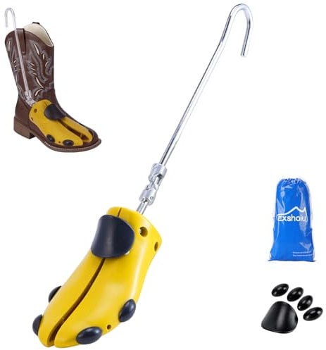Exshoiu Shoe Boot Stretcher for Cowboy Boots, 1 Pcs Boot Width Stretcher for Men Wide Feet, Adjustable Leather Boot Widener Stretching Width