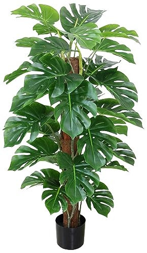 Seidenblumen Roß Splitphilo am Kokosstamm LA künstlicher Baum Kunstbaum Kunstpflanze künstliche Pflanzen (115cm)
