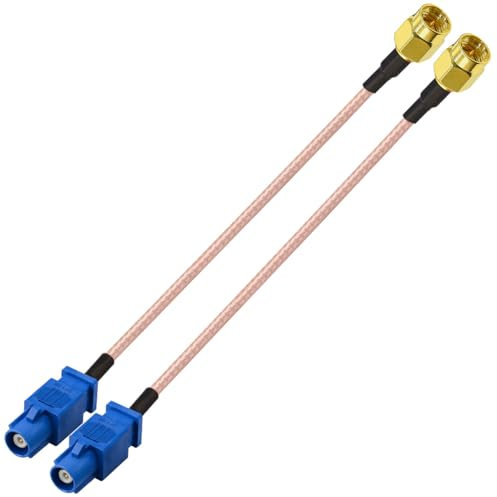 Cable SMA a Fakra C RG316 SMA macho a Fakra C macho Adaptador más largo Cable coaxial Cable de extensión de antena WiFi para vehículo Navegación GPS Radio de coche Cable flexible 6inch (15cm) 2pcs