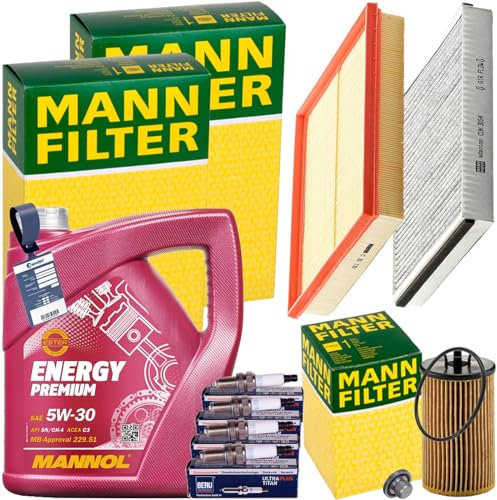 Inspektionspaket + 5L 5W-30 Öl passend für Astra G/H ab 19MA9235