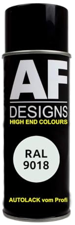 Alex Flittner Designs Spraydose RAL9018 PAPYRUSWEISS Spraydose glänzend | RAL Spraydose in 400 ml. Exaktes Farbergebniss nach RAL Norm. Leuchte Farben, Sehr schnelle Trockung und extrem lange