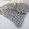 Grobstrick Decke, Super Dick Gemütlich Warm Chenille-Decke, Handgefertigt Wolle Gestrickte Decke Bettüberwurf, Mode Sofadecke Yoga Matte Teppich Wohnkultur Geschenk ( Color : Light Grey , Size : 60*80