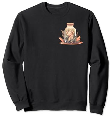 Axolotl en cristal cómico diseño artístico para hombres, mujeres, niños Sudadera