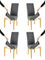 t m c s Tommychairs-4er Set gepolsterte Stühle Jazz mit herausnehmbarem Bezug,Struktur aus lackiertem Buchenholz Farbe Eiche,gepolstert und mit herausnehmbarem Bezug aus Stoff in Dunkelgrau bezogen