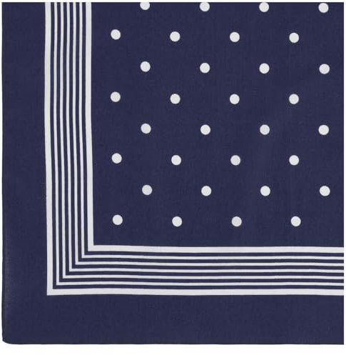 modAS Unisex Vierecktuch ca. 70 x 70 cm bedruckt oder uni - Tuch als modisches Accessoires in Blau mit Punkte