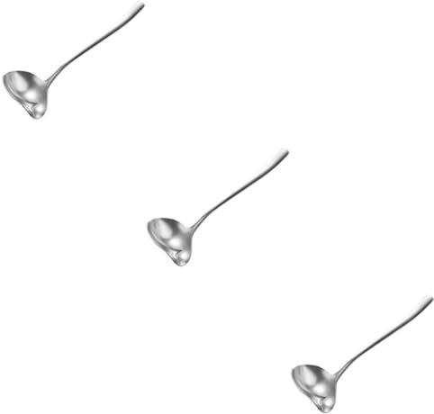 TOPBATHY 3pcs Stainless Steel Sauce Ladle Deep Soup Spoons Extra Large Serving Spoons Soup Ladle