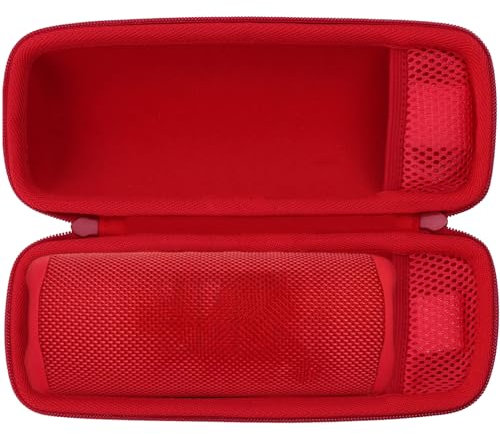 Lebakort Hard Case Compatible with JBL Flip 7/6 /5/4 Waterproof Portable Bluetooth Wireless Speaker (Red Case)