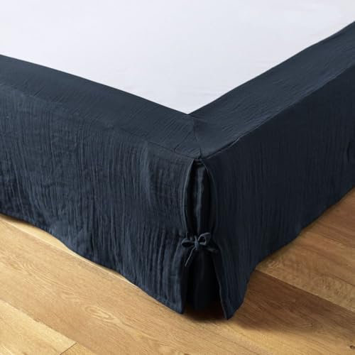 Cache sommier 180x200 cm Gaze de Coton Minuit