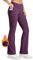 Willit Pantaloni da donna foderati in pile leggings da yoga Crossover Bootcut pantaloni termici invernali leggings svasati resistenti all'acqua, Viola, XL