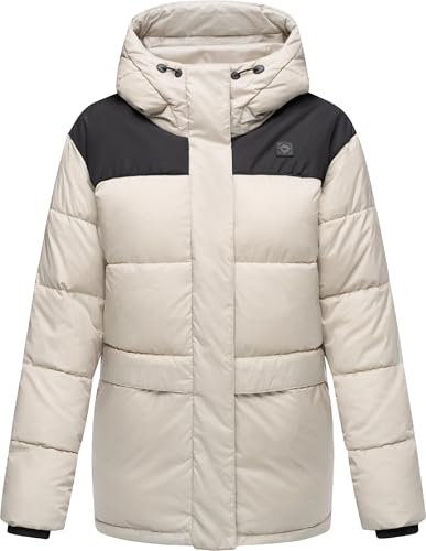 Ragwear Damen Winterjacke Wikesh, Steppjacke mit Kapuze | YOUMODO
