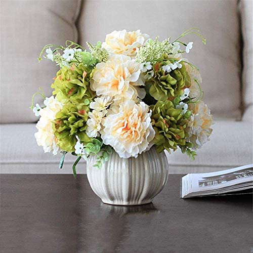 ABNNHK Artificial Flowers Fake Outdoor Resistant No Fade Plants Lifelike Flowers for Indoor Outdoors Home Office Garden Wedding Sidewalk Trim Decor (Color : J) (J Q) (B Q)