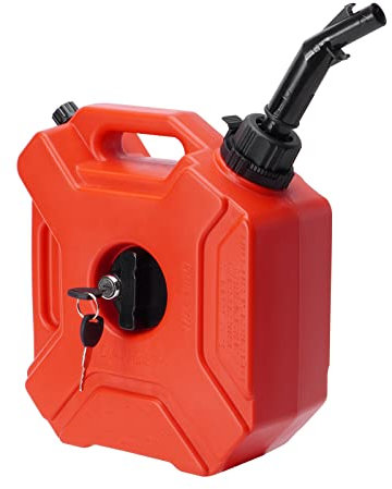 Venussar Benzinkanister 5L Kraftstofftank mit Halterung, mit Auslaufrohr verschließbar, Reservekanister für ATV UTV Motorrad