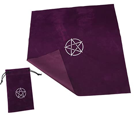 MUSISALY Violette Tarot Wahrsagetischdecke aus Lint mit Angenehmem Griff und Glatter Rückseite als Requisite für Tarotkartenspiel und Wahrsage Tisch