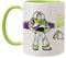 Widdop and Co. Disney Buzz Lightyear – Toy Story – Grün/Weiß glasierte Steinzeug-Icons & Villains Trinkbecher – Offiziell lizenziertes Disney-Merchendise (325 ml).
