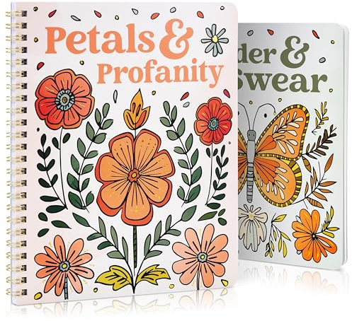 Schönes Malbuch-Set für Erwachsene zur Entspannung – lustige Malbücher mit floralen Designs für viel Lachen – das perfekte stressabbauende Geschenk für Frauen