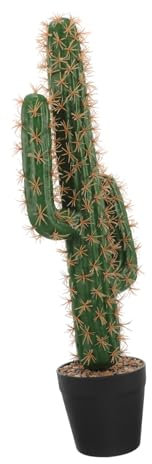 Cabilock Planta de Cactus Artificial Bonsai Falso Estatua de Cactus en Maceta para Decoración del Hogar