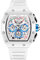 rorios Tonneau Armbanduhren für Herren Analog Quarz Uhr Silikon Sport Uhr Männer Mode Uhren Leuchtend Datum Kalender Uhren Weiß
