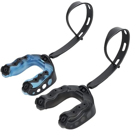Ffwtpy Hochwertiger Mundschutz Für Sportler Anpassbare Zahnschiene Für Optimalen Schutz 2er Set Ideal Für Boxen Mma Fußball Rugby Langlebig Und Komfortabel(B)