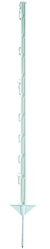 Electra Kunststoffpfahl 105 cm mit Doppeltritt - weiß - 10 Stück Weidezaunpfähle
