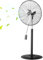 VEVOR Industrieller Standventilator, 670 mm, 85-Grad-Oszillationsventilator, höhenverstellbarer Ventilator mit 3 einstellbaren Geschwindigkeiten, Windmaschine für Wohnzimmer, Zuhause, Büro, Schwarz