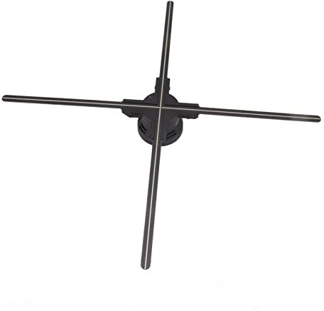 Holographischer LED -Fan, 100 cm 3D Holographic Projection Advertising Machine 1600x1184, Eye 3D Holographic Projection Fan für Kommerzielle Ladenschild Bar Party (EU-Stecker)