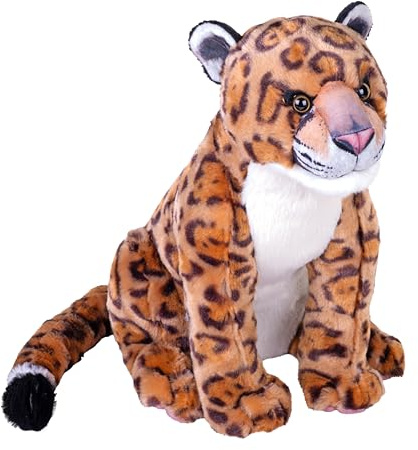 Wild Republic Artist Collection Jaguar, Plüschtier, 33 cm, Füllung aus recycelten Wasserflaschen