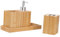Warmhm 4 Pezzi Set Di Servizi Igienici in Bambù e Legno Portaspazzolino in Bambù Accessorio Da Bagno Piano Accessori Bagno Bamboo Accessori Per Il Bagno Porta Spazzolino Da Bagno Di Legno