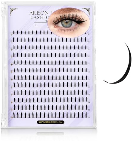 Arison Lashes Spiky Wimpern Cluster Manga Wimpern für Anime Cosplay DIY (Spiky Lashes-D-9-16mix)