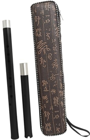 BESPORTBLE Chinesische 8-loch Flöte Zwei Stück aus Rotem Holz Vertikale Xiao Flöte in F-dur für Anfänger und Erwachsene Tragbares Holzblasinstrument