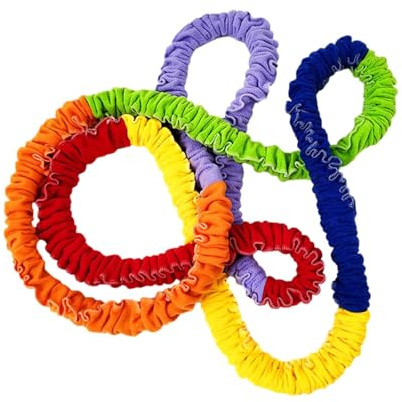 Seil zum Ziehen – Seillaufring für Spaß | Fleece Four Movement Multiplayer Push Band, kooperative Übung Band für Gruppen Aktivitäten Team School Koordination Games Outdoor, mehrfarbig, 3 meters (4