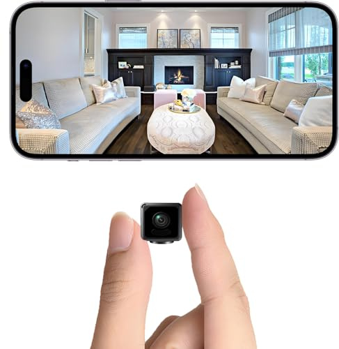 ESTABA 4K Mini Kamera, Überwachungskamera Innen, Überwachungskamera Kamera Mit Handy Übertragung, Lange Standby Akku Kamera, Nachtsicht, Bewegungsmelder, Für die Autokamera im Home Office