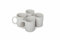 Haden 4PC Stoneware Mug Set – White 12oz Mugs Set, Microwave Safe and Dishwasher Safe, Durable Stoneware Mugs, Perfect for Tea, Coffee, and Hot Beverages – Elegant White Mug Set of 4 for Kitchen