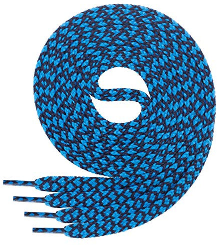 Di Ficchiano 1 Paar SCHNÜRSENKEL flach 7mm breit für Sneaker Sportschuhe Lederschuhe - flache Schuhbänder sehr reißfest - Shoe Laces Farbe: navy blau 160cm