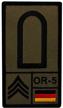 Café Viereck ® Stabsunteroffizier Bundeswehr Rank Patch mit Dienstgrad - Gestickt mit Klett – 9,8 cm x 5,6 cm