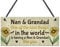RED OCEAN Nan And Grandad Christmas Birthday Gifts Hanging Plaque Grandparent Gifts Present THANK YOU