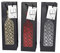 EVG 6 Pack Black Wine Gift Bags with Gift Tag and Handles | Floral Bottle Design | Bottle Carrier | H: 39 cm x W: 12 cm x D: 9 cm
