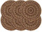 vidaXL 6X Tischset Platzmatte Platzset Platzdeckchen Platzdecke Tischdeko Platzmatten Tischmatte Tisch Untersetzer Dunkelbraun 38cm Rund Jute