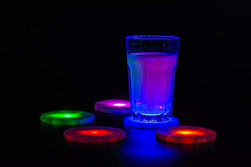 5er Set LED-Untersetzer Sortiert