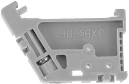 Butées Rail DIN 35mm 50Pcs Gris pour Interrupteur à Boucle | butées d'extrémité pour bornier rail DIN 35mm, en plastique gris avec vis de fixation, clips de montage