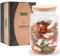 ECOBUNA® 2.5 Litre Storage Jar with Wooden Lid - Storage Jar - Decorative Glass - Lantern - Vase - Biscuit Jar - Glass Container with Lid