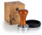 Buddy´s Bar - Barista Edition, Premium Tamper, Kaffee Verdichter Ø 51 mm Base, H: 9 cm, rostfreier Edelstahl, Espresso Stempel für 51 mm Siebträger, Kaffeestampfer mit Silikonmatte, Holzgriff