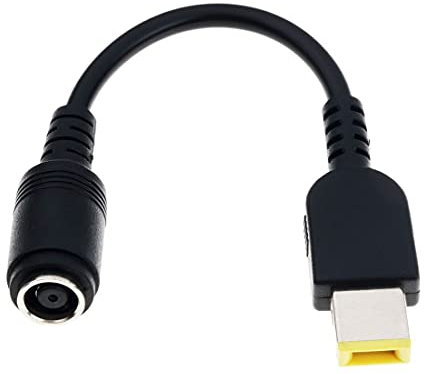 JMT DC 7.9 x 5.5mm Round Jack to Square USB Plug Converter Laptop Power Adapter Connector Cable Compatible for Lenovo ThinkPad IBM Charger (15cm,7.9mm Female-USB Male)