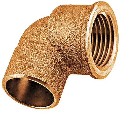 Lötfitting Rotguss | Übergangswinkel (i) 15-28 mm auf Innengewinde 1/2 bis 1 Zoll >>> 15mm x 1/2 Zoll