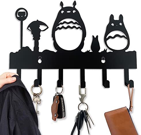 Viiluuxr Schlüsselablage 12 Inch Klein Schlusselbretthaken Edelstahl Schlüsselbrett Modern Schlüsselboard personalisierter Schlüsselaufhänger Weihnachtsgeschenke Japanische Anime Wanddekoration.