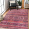 NETLINE HOME Machine Washable Area Rugs For Kitchen, Bedroom, Dining and Living Room | Kid Pet Friendly Rug | Oriental Design Carpet | Low Pile | Non Slip (Red, 80X150 CM)