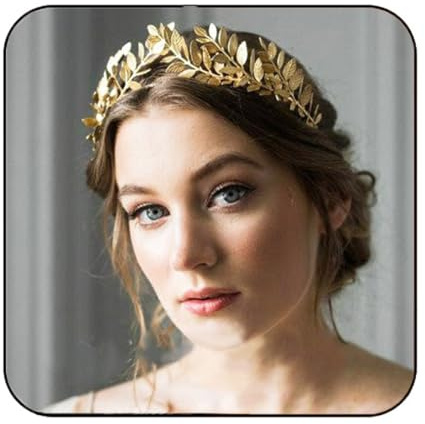 JAKAWIN Greek Goddess Headband Accessories Gold Leaf Crown for Women HG001 (Gold)