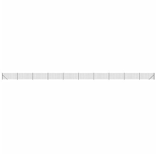 vidaXL Clôture en Treillis Métallique avec Bride, Panneau de Clôture Décoratif, Barrière de Protection Jardin Patio Extérieur, Anthracite 0,8x25 m