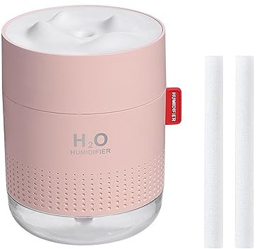 500ML Humidifier Cool Mist Air for Bedroom Portable Personal Desktop USB with Soft Night Light, 2 Mist Modes and Auto Shut-Off, Super Quite for Car Office Home