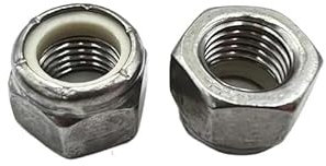 2/5/10 Stück UNF 10# 1/4 5/16 3/8 7/16 1/2 304 A2-70 Edelstahl UK US Feingewinde Sechskant-Kontermutter mit Nyloneinsatz Selbstsichernde Nylock-Kontermutter (Size : UNF 5/16-24 10pcs)
