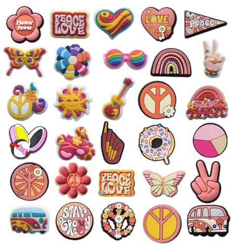 Katyjun 30 Stück DIY Anstecker Schuhclips Dekoration, Pins Schuhanstecker für Crocs Stecker Sticker